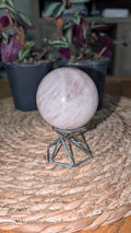 Rose Quartz crystal sphere.